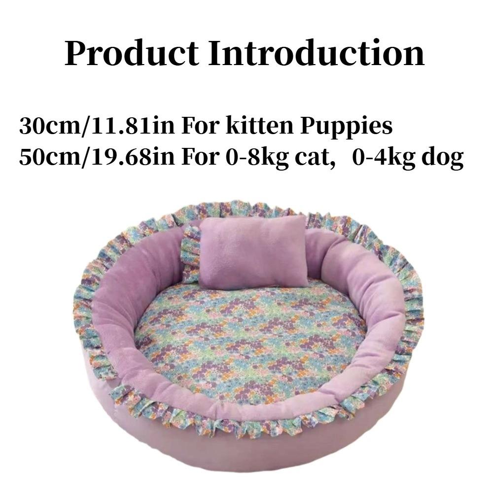 Floral Print Cat Nest Soft Pet Mattress Cute Cat Bed  Home Pet Supplies