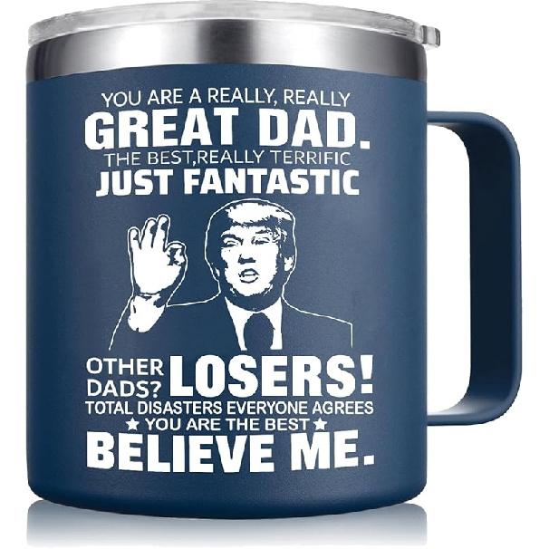Gifts for Dad from Daughter Son - My Favorite Child Gave Me This Cup - Funny Mug Birthday Gifts for Dad Men Father Husband - 20 Oz Tumbler Navy Blue темно-синий