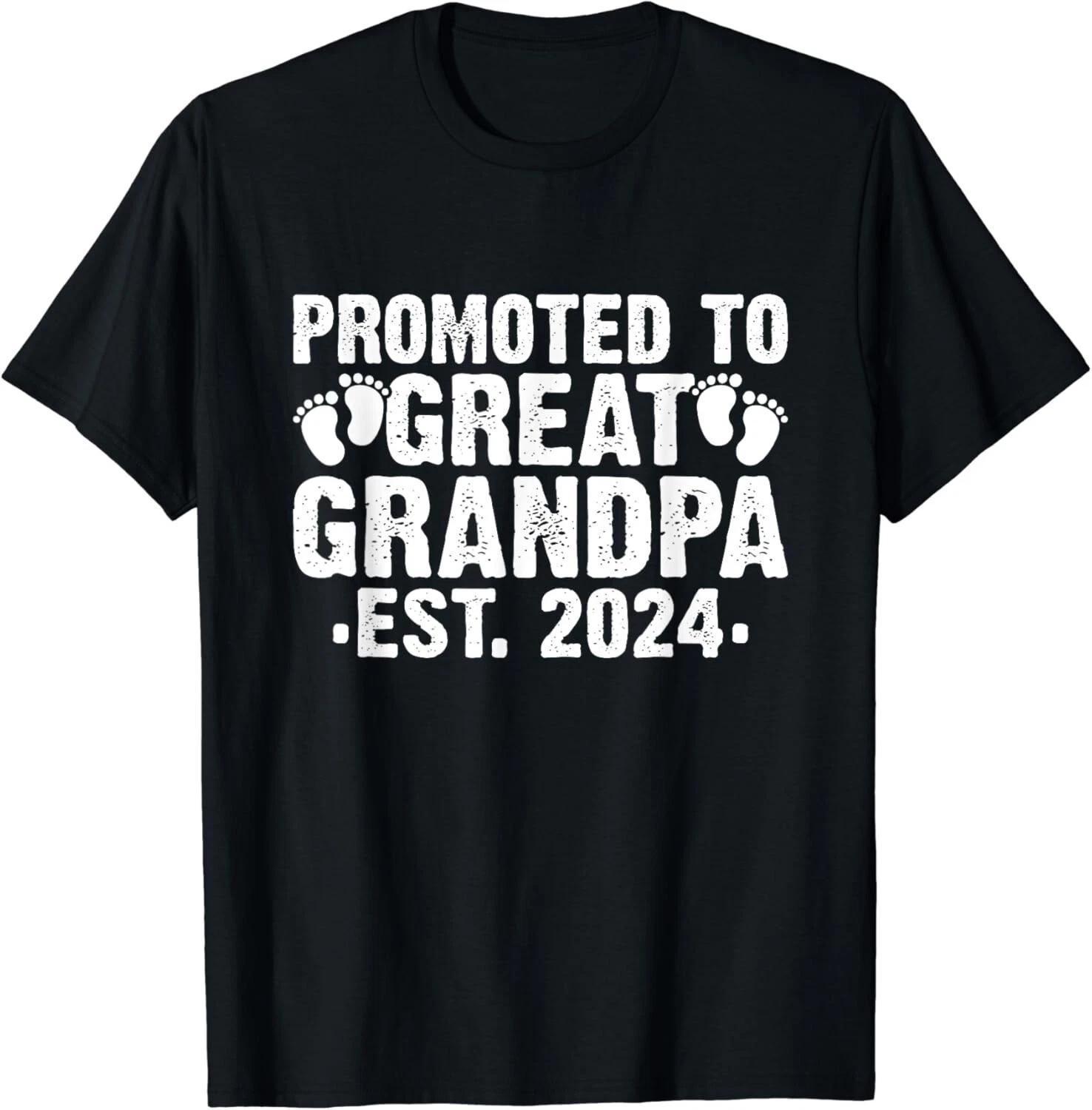 

Promoted to Great Grandpa 2024, Soon to Be Great Grandfather Gift Unisex T-Shirt M
