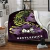 1pc BEETLEJUICE Blanket Lightweight Flannel Throw For Sofa, Bed, Travel, Camping, Livingroom, Office, Couch, Chair, And Bed