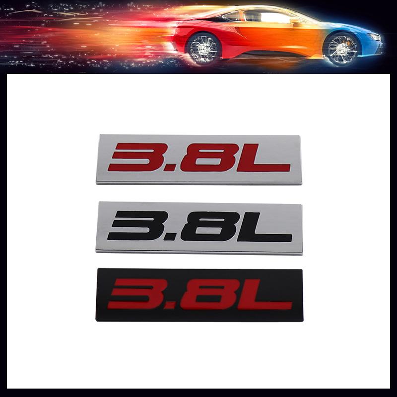 Premium 3.8L 3.8 L for Universal car Engine Hood Fender trunk Tail Rear Bonnet Nameplate Decal Emblem Badge Sticker