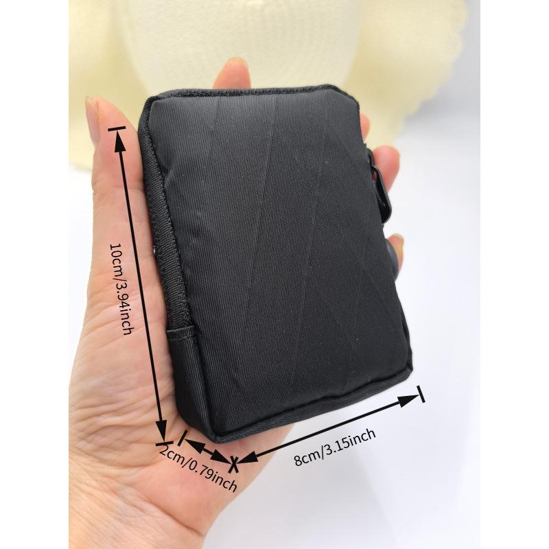 Mini EDC Pouch Soft Lightweight Nylon Storage Bag Mini Pocket Wallet for Student Daily Carry Coin Key Card Earphone Use