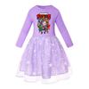 4094 Girls Brawl Stars Print Mesh Rainbow Princess Dress