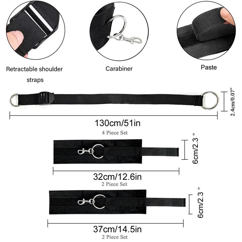 Cross-border SM Bed Bondage & Restraint Cuffs for Men & Women - BDSM Toys