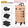 Multi-layer Trolley Box Large Capacity Cosmetic Case Trolley Portable Eyelash Nail Art and Tattoo Embroidery Toolbox