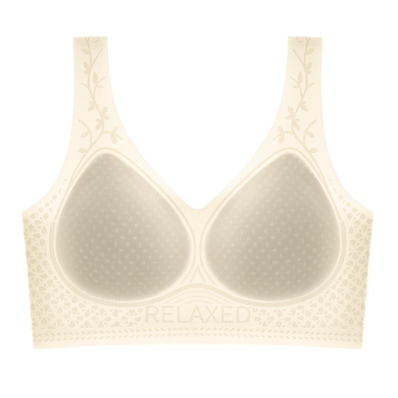 New fixed cup summer ultra-thin vest bra seamless steel rim summer ice silk bra