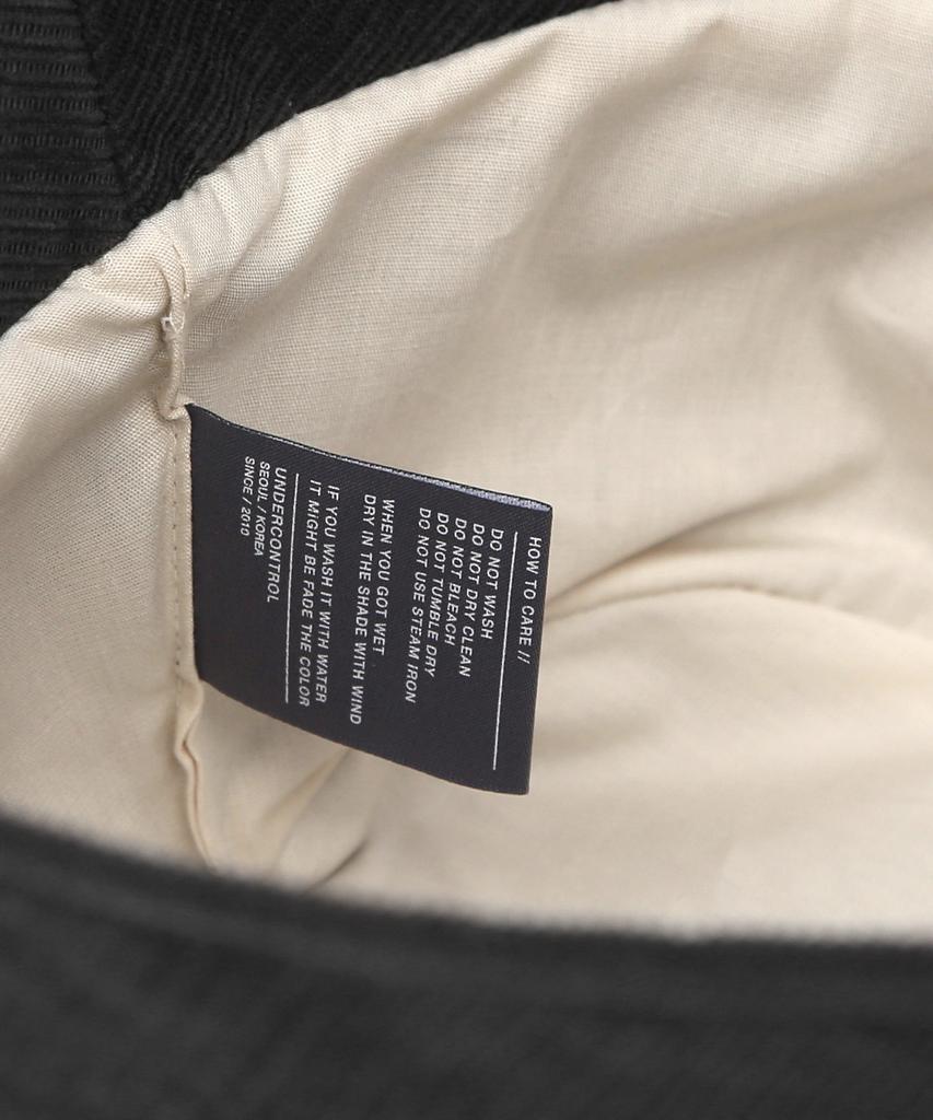 Eondeokeonteulolseutyudio Cotton Short-Brimmed Bucket Hat Plain Bucket / Peach St / Charcoal