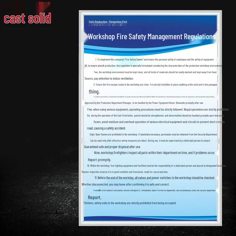 Industrial Fire Safety Regulations Sign