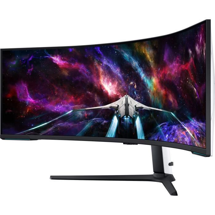 Ecran PC Gamer Incurvé - SAMSUNG - 57" - DUHD - 240Hz - Dalle VA mini LED - 1ms - Ajustable en hauteur - Odyssey Neo G9 G95NC
