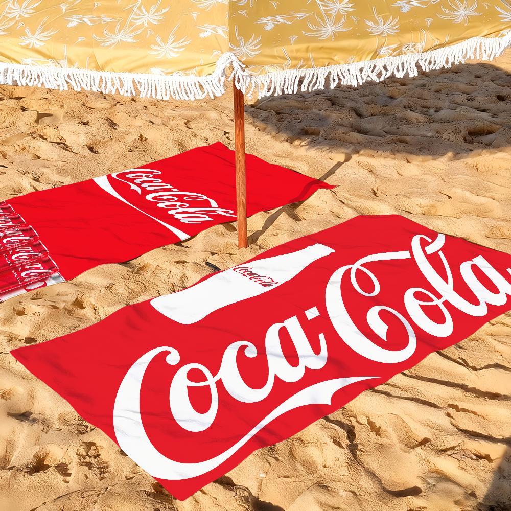 Modischer Druck Kunst Handtuch Weich Pool Geschenk Für Reise Fitnessstudio Dusche Camping Schnelltrocknend Sport C-Coca C-Cola-S Große Strandhandtücher