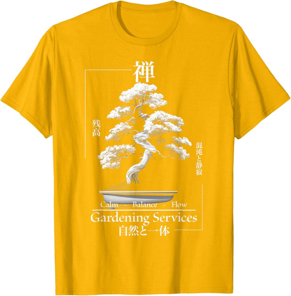 Grafické tričko Zen Bonsai strom Japonská estetika Klid Rovnováha Tok Design Krátký rukáv