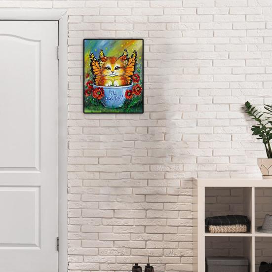 1 Set 5D DIY Diamond Painting Kit Landscapes Cats Butterflies Pattern Diamond Painting Picture for Home Decor