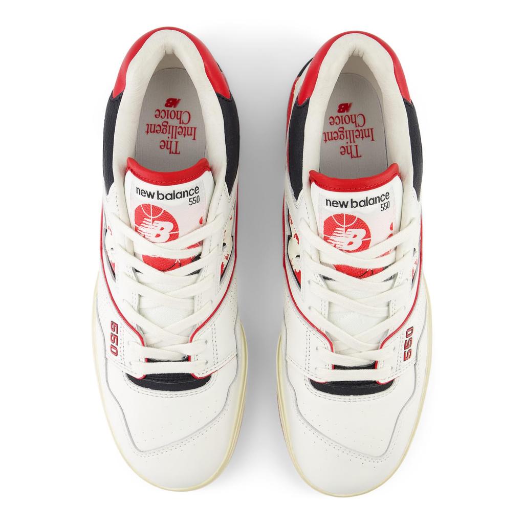 New Balance 574 Classic Running Sea Men's Shoe, Salt/Team Red/Black, 7.5
