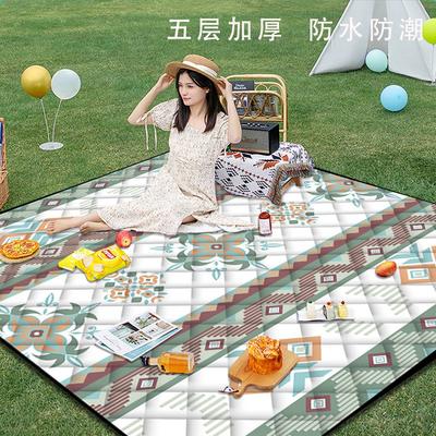 Extra Wide Waterproof Picnic Blanket Outdoor Camping Mat 4-6 People Fabric 200x300cm Bohemian Style