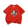 Kids Cotton T Shirt Adorable Whippet Dog Zipper Print Crew Neck Short Sleeve Tee Casual Breathable Boys Girls Summer Tops