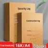 10-Piece A4 Construction Site Log and Diary Set