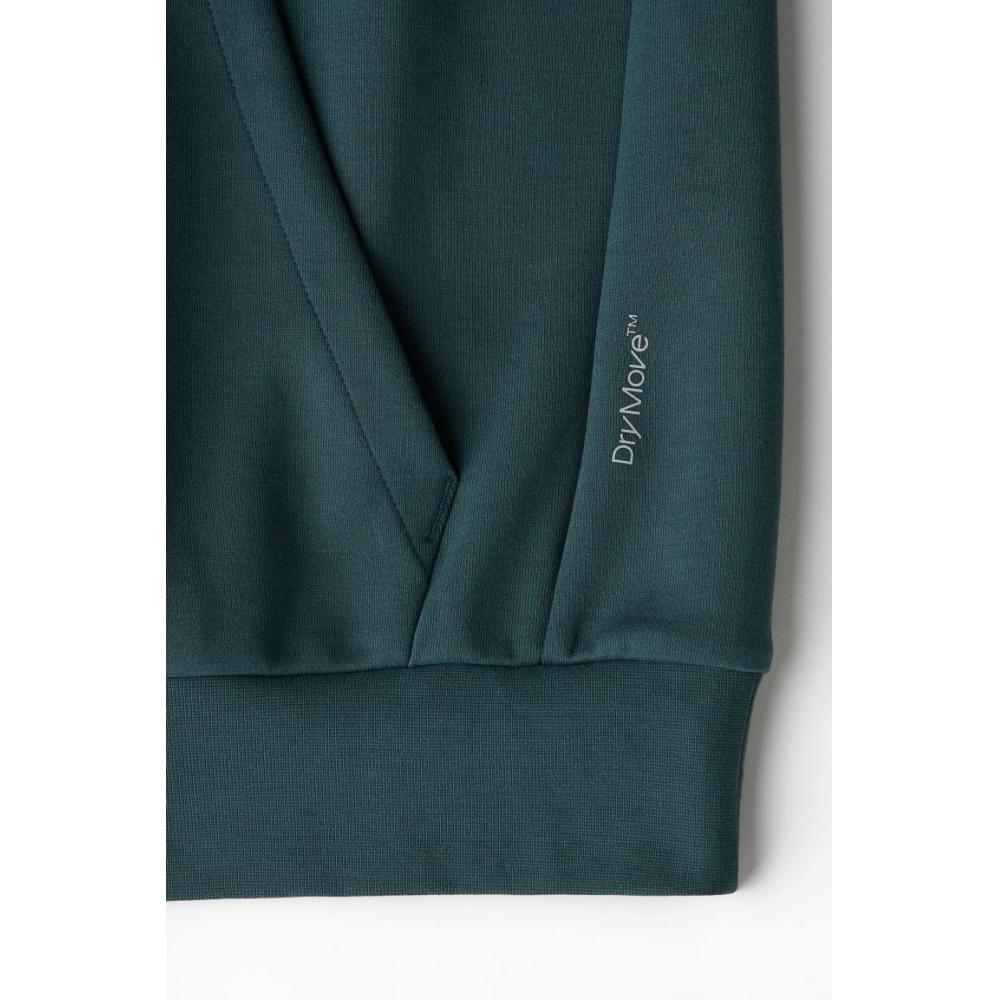 H M Sports Hoodie Loose Fit dryMove Dark Turquoise