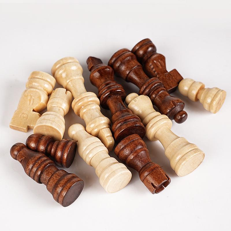 Solid Wood Chess Pieces, Available In 1.5", 2", 2.5", and 3" Sizes