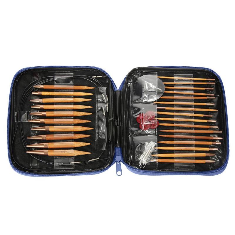 

13 размеров сменные алюминиевые круговые спицы кольцо набор крючок пряжа бытовые швейные вязальные спицы крючки с сумками