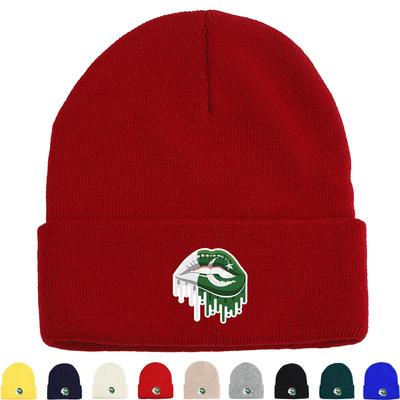 Lip Flag of Pakistan Print Knitted Cap Beanie, Patriotic Skullies Beanies Candy Color Cuff Solid Gorro Knit Hat Beanie
