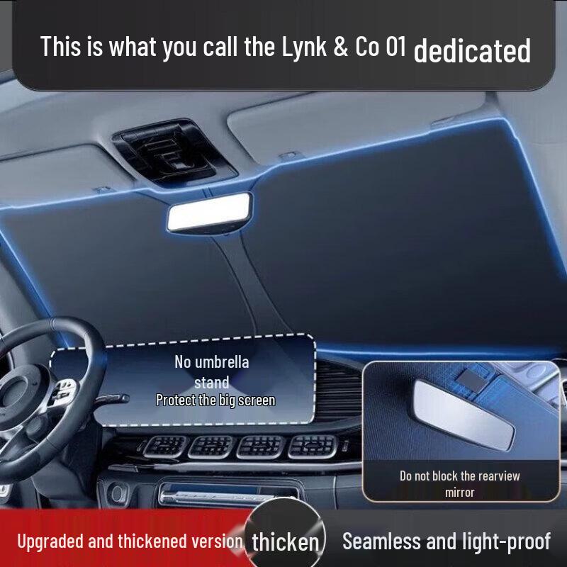 Compatible with Geely Lynk & Co Front Windshield Sunshade & Heat Insulation Cover