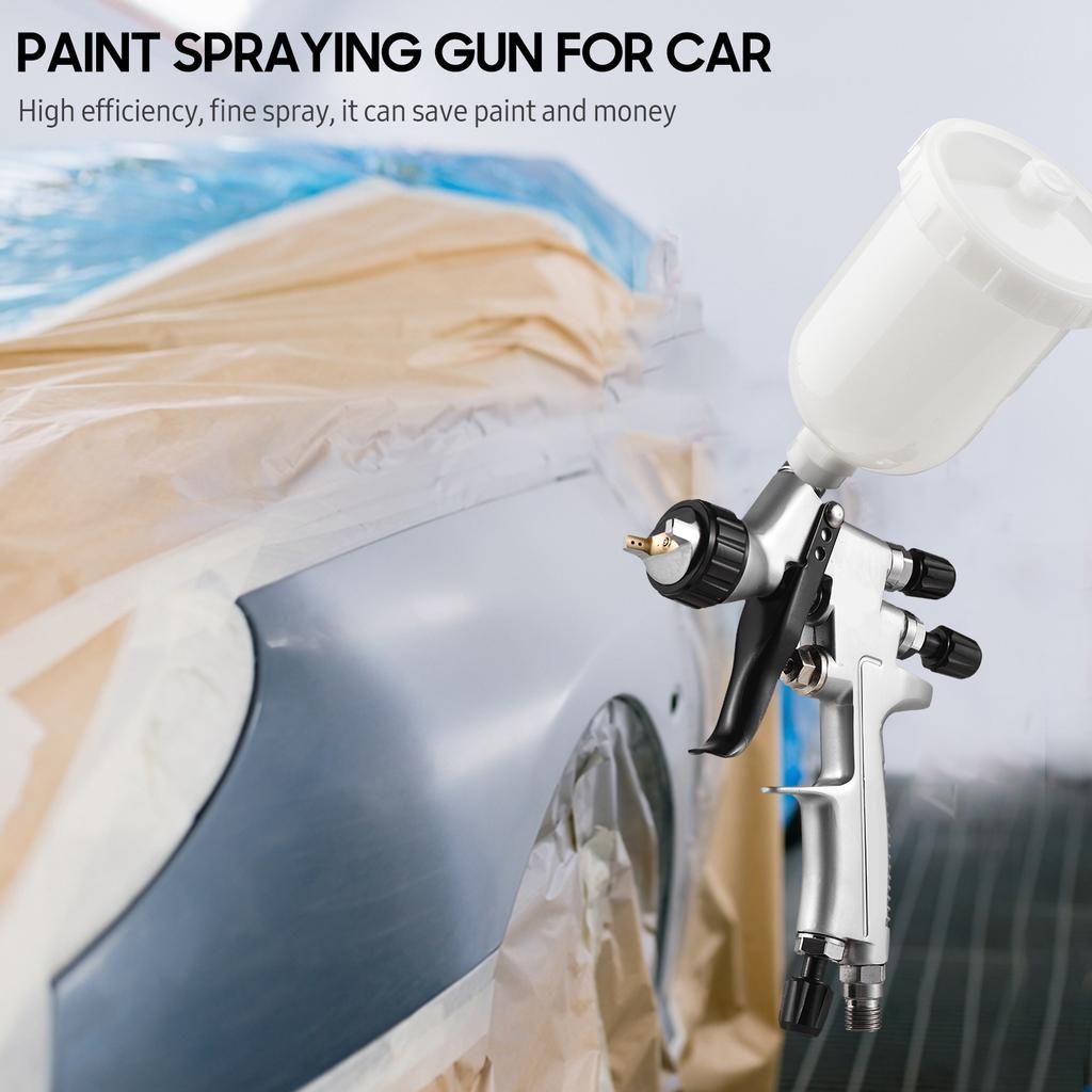HVLP 1.0mm Air Spray Gun Kit 250cc Fluid Cup  Feed Air Paint Sprayer Mini Handheld 360 degree Paint Spraying Gun for