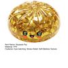 Wealth Attraction Decor Gold Foil Steamed Bun Squeeze Stress Ball Cute Food Shape Fidget Elastic Ball Toy for Anxiety Relief Soft Maltose Reliever,