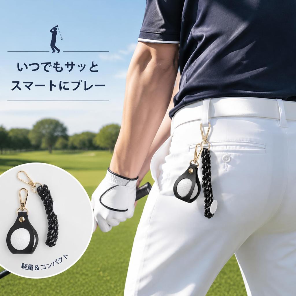 LANIYOA Golf Ball Case Tee Holder Ball Holder with Tee and Marker Braided Easy Perfect for Golf Rounds & 2-in-1 Storage, Strap, Anti-Drop,