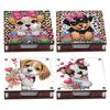 4pcs Wooden DIY Diamond Painting Kit Note Box with 480 Papers Sticky Note Holder Diamond Art for Home Office and School Supplies