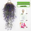 Wall-Mounted Artificial Hanging Vines with Spider Plant in Basket for Living Room Decor