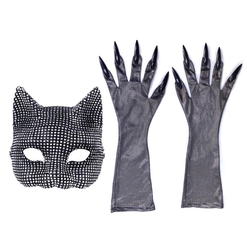 Party Dress Up Mask Comfortable Mask 118g Household Products Cat Mask Simple And Comfortable Gloves 35g Cosplay Props