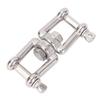 Stainless Steel Double Ended Swivel Shackle 8 Shaped Ring Connector Marine Device for Ships Boat Yacht 8mm, Load