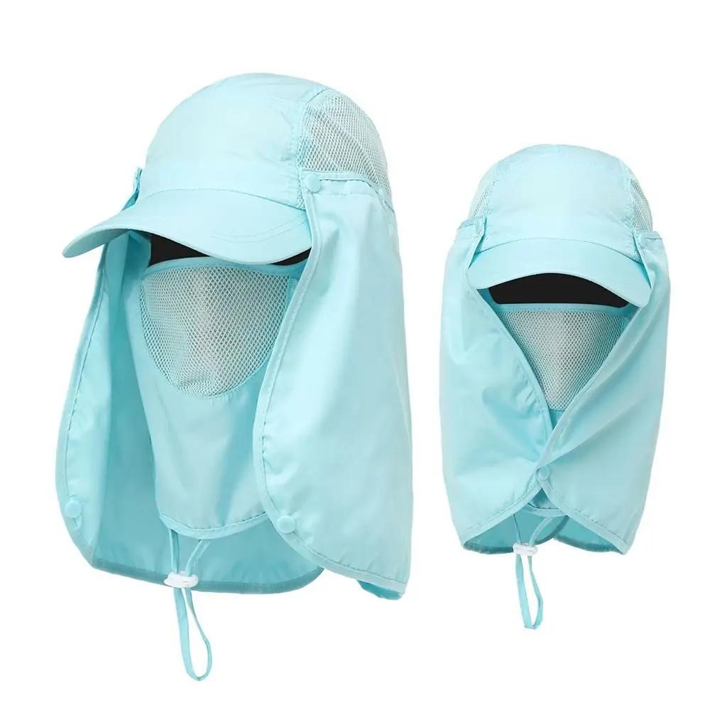 Outdoor UV Sun Protection Summer Fishing Sun Hat Breathable Neck Face Sunshade Hat Adjustable Fisherman Cap