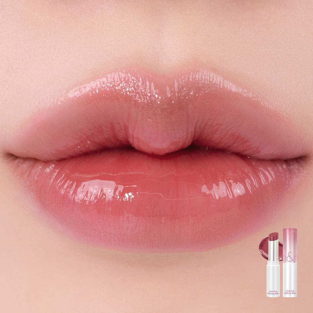 Rom&nd Glasting Melting Balm  3.5g– Korean Hydrating Lip Balm with Glossy Finish – Natural Nude & Pink Shades – Trending K-Beauty Gift