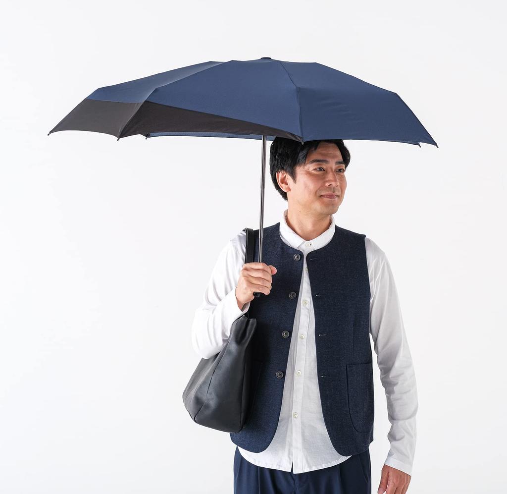 Mabu Folding Umbrella with Long Back Lightweight Indigo Extendable Bag Shield UV Mini Stylish and Popular Parasol for Men and Lightweight and Suitable