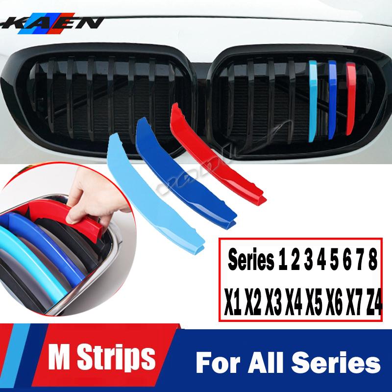 MLKK4 M Power Front Grille Trim Strips For BMW X1 X2 X3 X4 X5 X6 X7 F48 F49 E84 F39 F25 F26 G01 G02 F15 E70 G05 F16 E71 E72 G07 Z4 E89