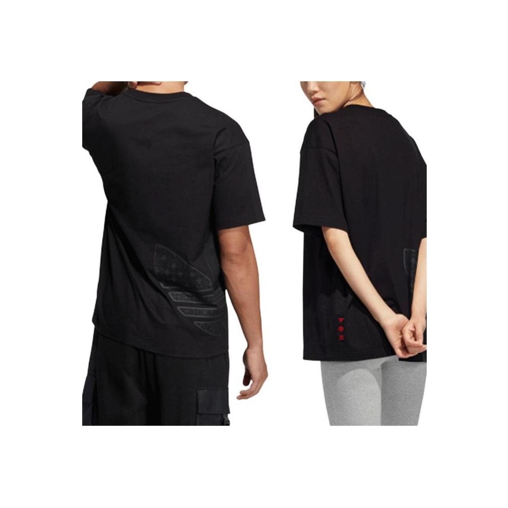 Adidas Originals Trefoil CNY Edition Short Sleeve Crew Neck T-Shirt Unisex Tops Black HC0574