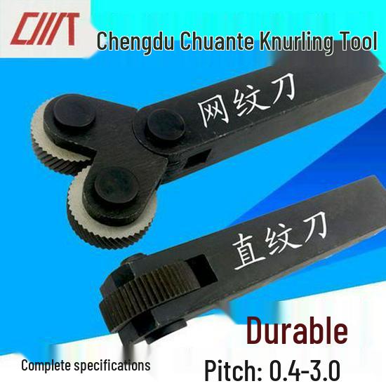 Chuate Knurling Tool: Straight-Grained 0.8 Wheel, Mesh 1.0 Embossing, 0.4-3.0 Lathe Pattern