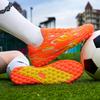 31-44  Kids Football Shoes Shock Absorption Anti-skid and Wear-resistant Long Spike Outdoor Sports Training Football Shoes