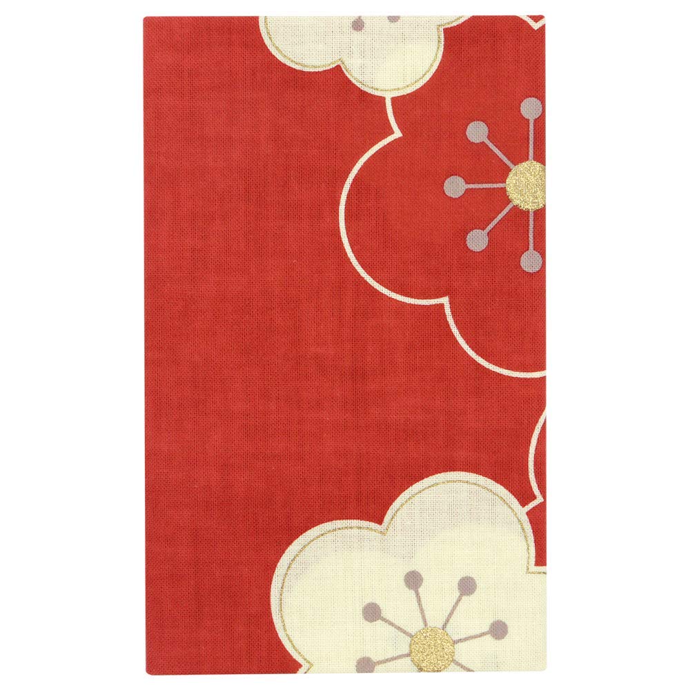 Hamamonyo Tenugui Red (Plum Blossoms)