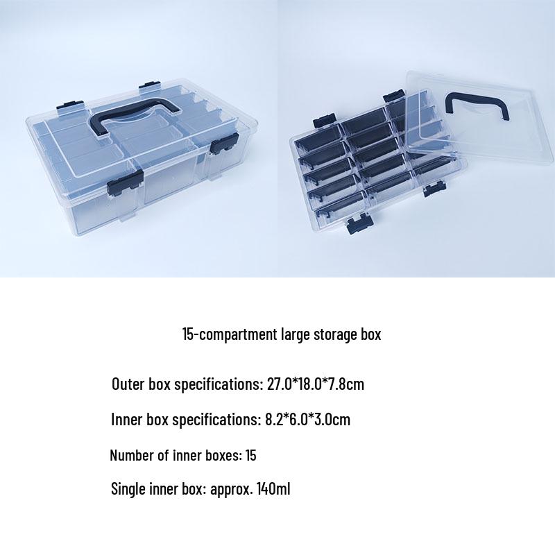 Glass Seed Bead Organizer: 64-Compartment Transparent DIY Jewelry Storage Box