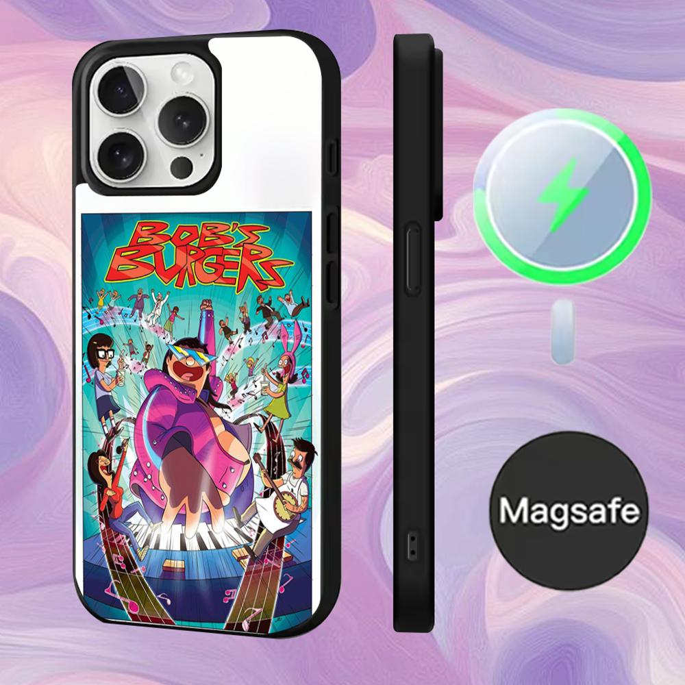 

Cartoon B-Bob Burger-ES Phone Case For iPhone 16,15,14,13,12,11,Pro,Max,Plus,Mini,Magsafe,Magnetic Wireless Charging Case iPhone11PRO