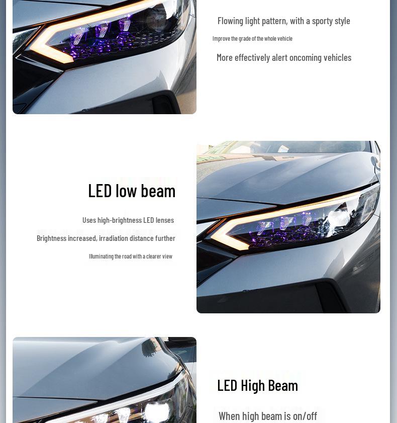 20-22 Sylphy 14th Gen LED Star Diamond DRL & Bi-LED Projector Lens Headlight Assembly