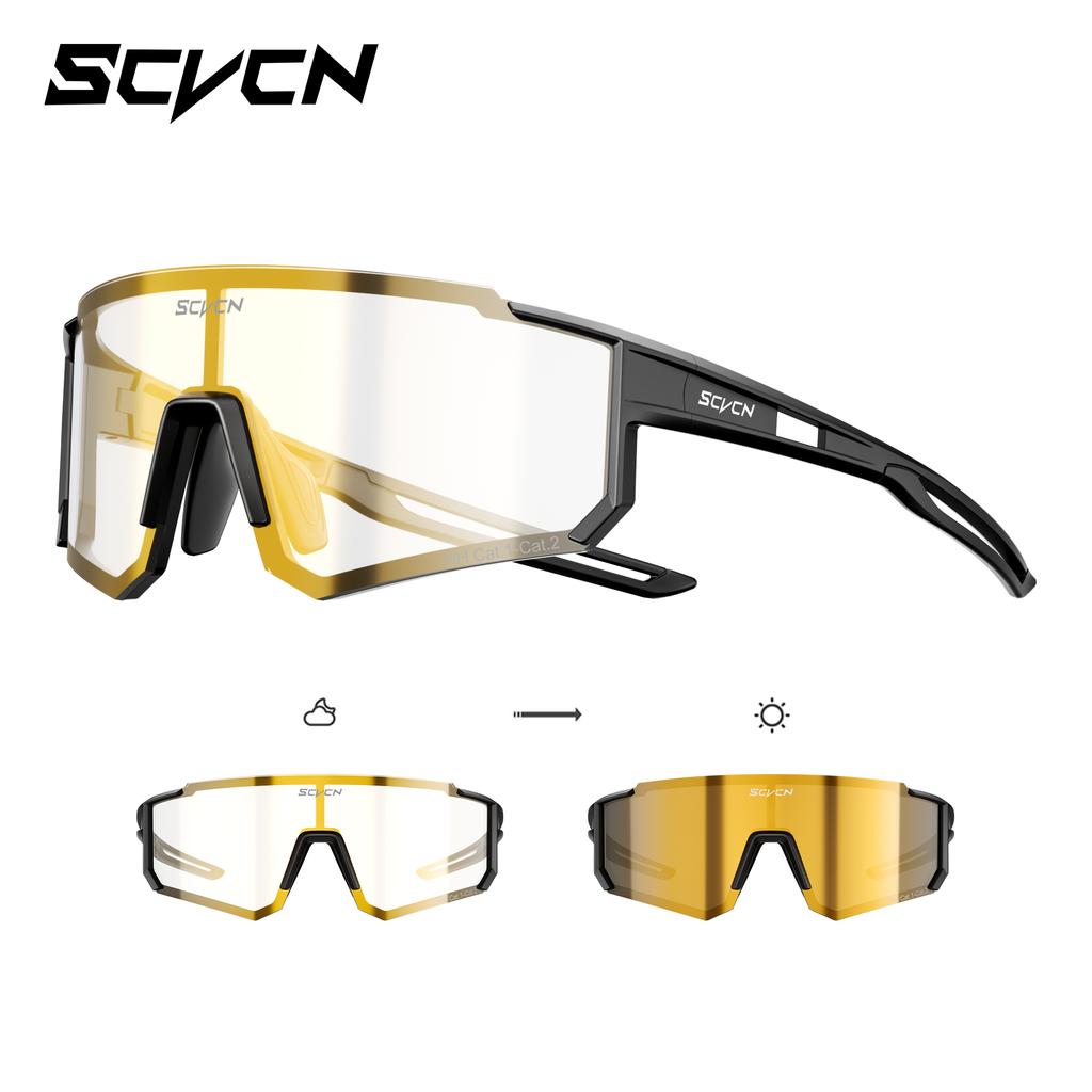 SCVCN Photochromic Hiking Eyewear Cycling Glasses Sunglasses for Men Cycling Road Mountain Bike Glasses Women Casual Windproof