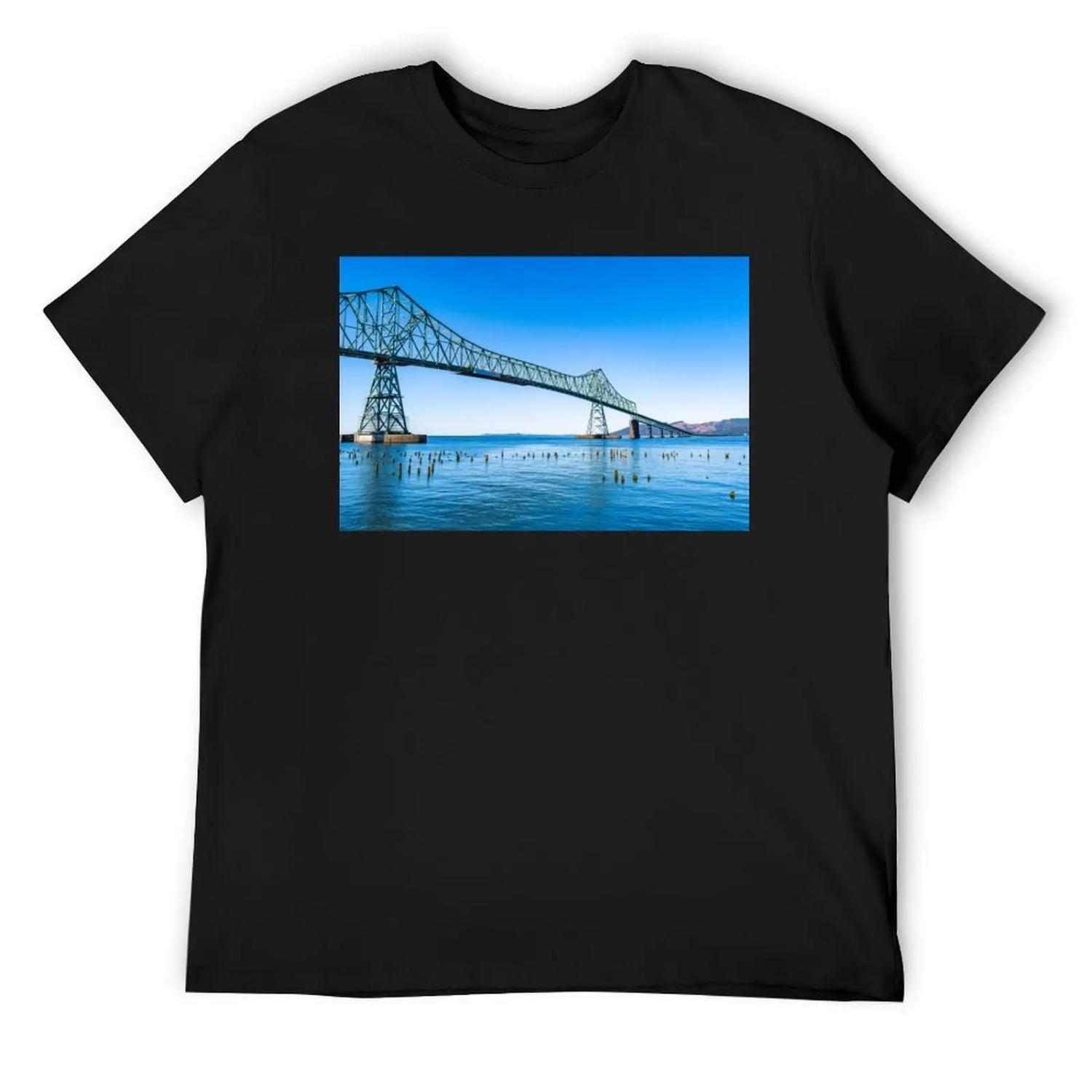 Astoria Megler Bridge to Washington T-Shirt blanks sweat boys animal print plain t shirts men S