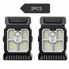 4er-Pack Solar-Klemme auf Sensor Bewegungsmelder Leuchten Außen Wasserdicht Arbeitsleuchte 3 Beleuchtungsmodi Campinglampe für Hinterhof, Garage, Terrasse, Gartenzaun