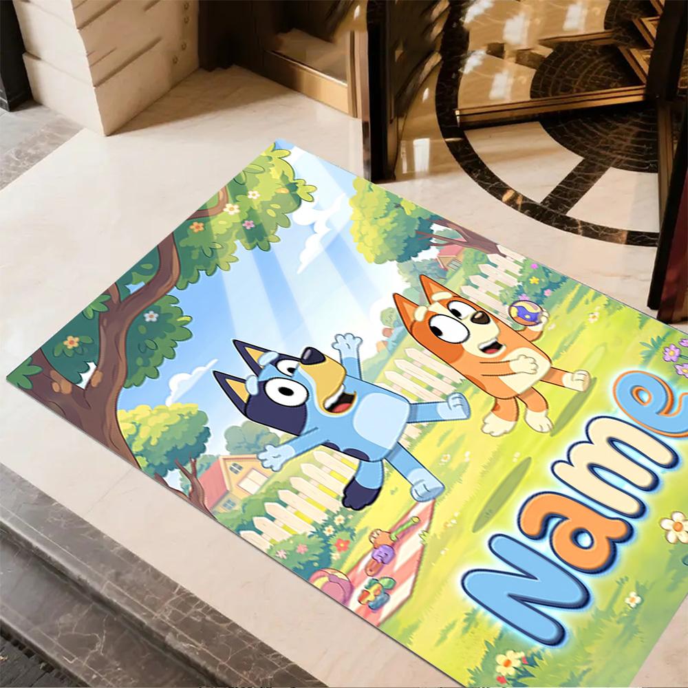 Halloween Trick Treat Customize Text Floor Mat Perfect for Game Room Outdoor Bedrooms Entryway Anti-slip Rug Office Home Decor