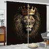 Lion Curtains, Pole Bag Decorative Bedroom, Living Room and Study, Home Decoration, Decoration Curtains