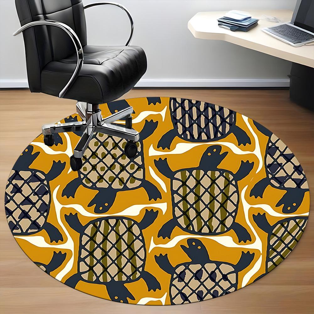 

1pc Turtle Pattern Chair Carpet for Office, Perfect for Office, Holiday Party Decoration Choice yy260314084 80cm by 80cm