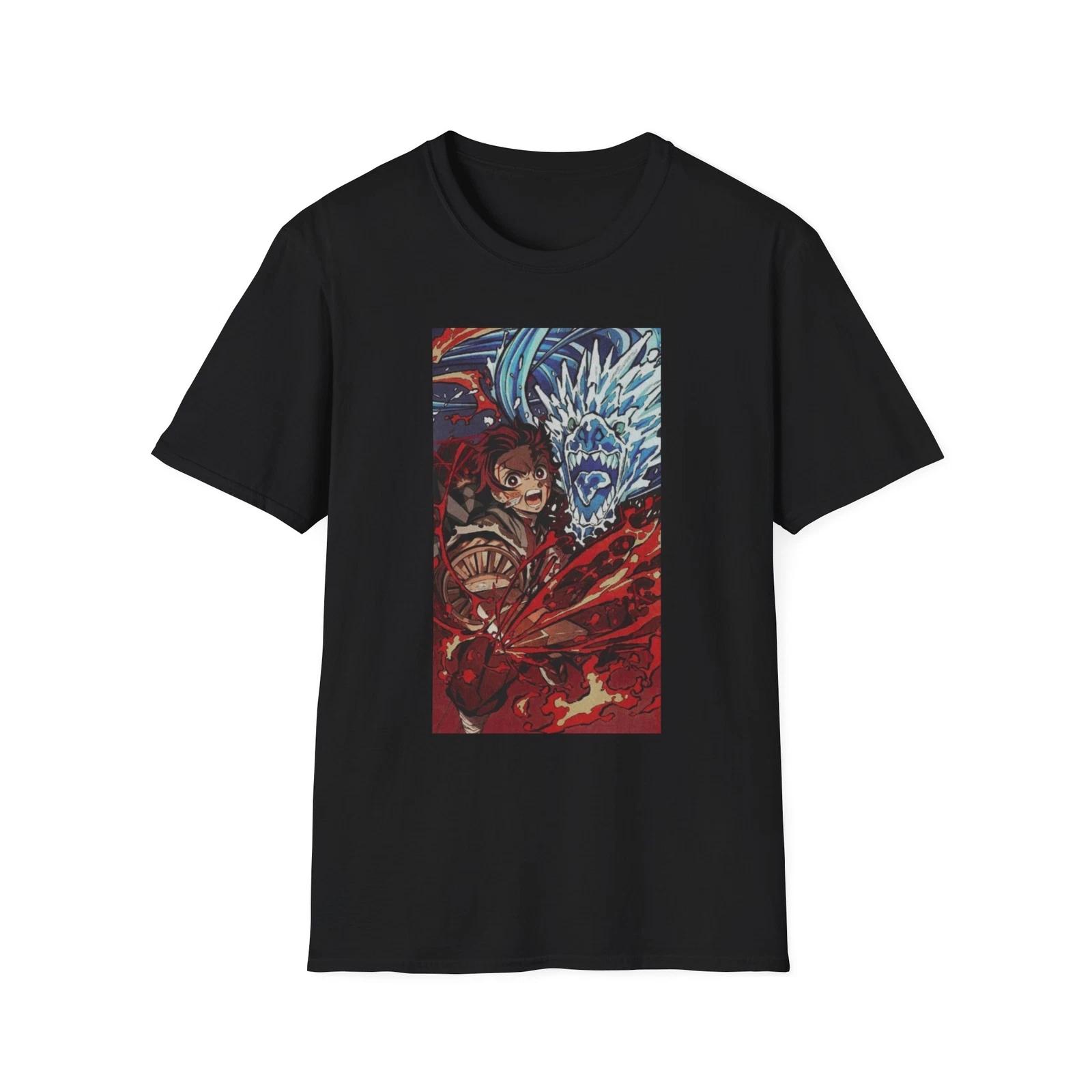 Demon Slayer Unisex JL Anime T-Shirt Softstyle - Tanjiro Technic 1 140